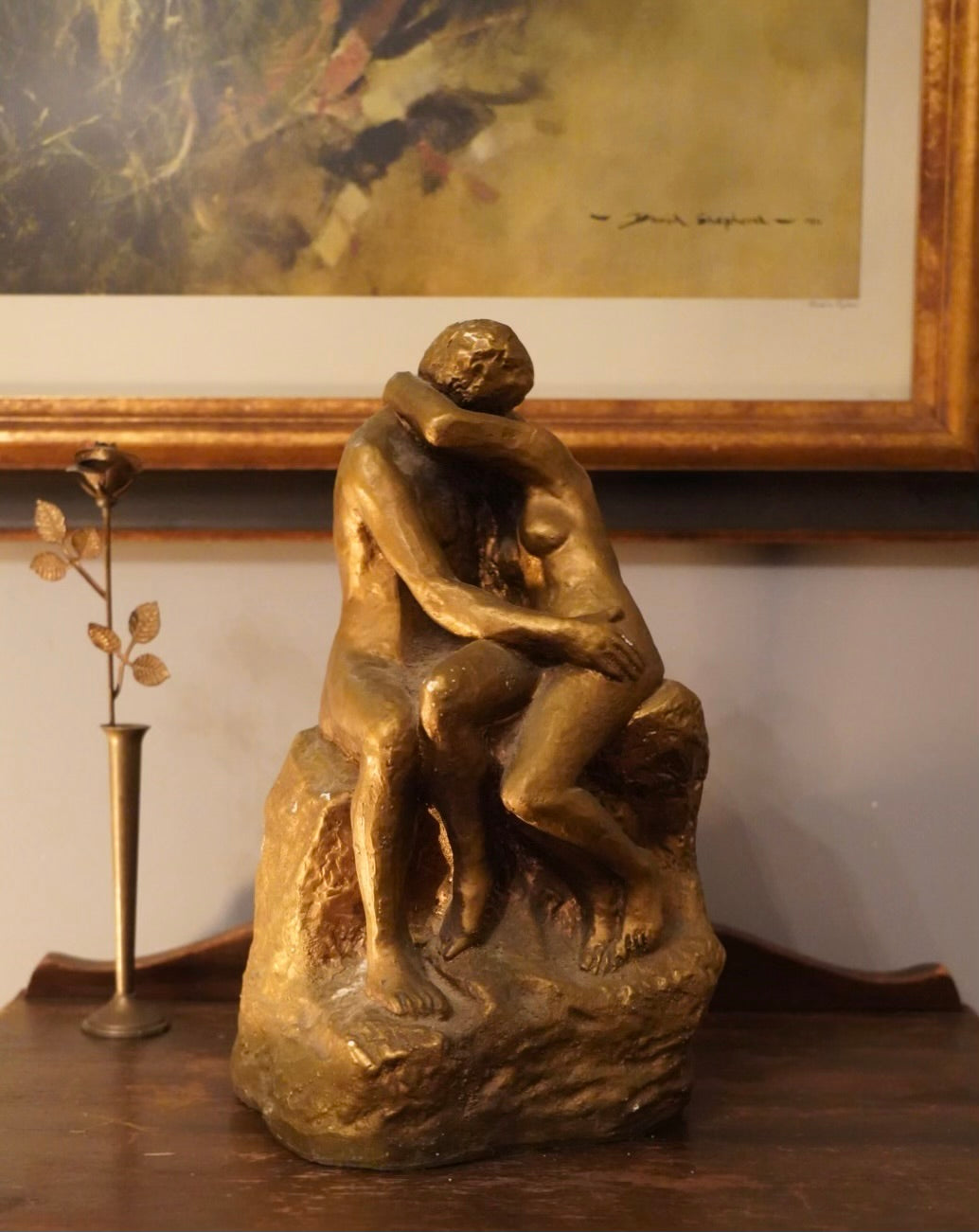 Vintage Austin Prod Rodins The Kiss The Lovers Statue Sculpture